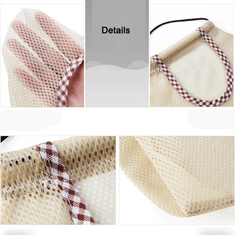 

2PCS Kitchen Wall Hanging Onion Garlic Storage Bag Household Fruits Vegetable Shopping Mesh Organizer Reusable Produce Bags