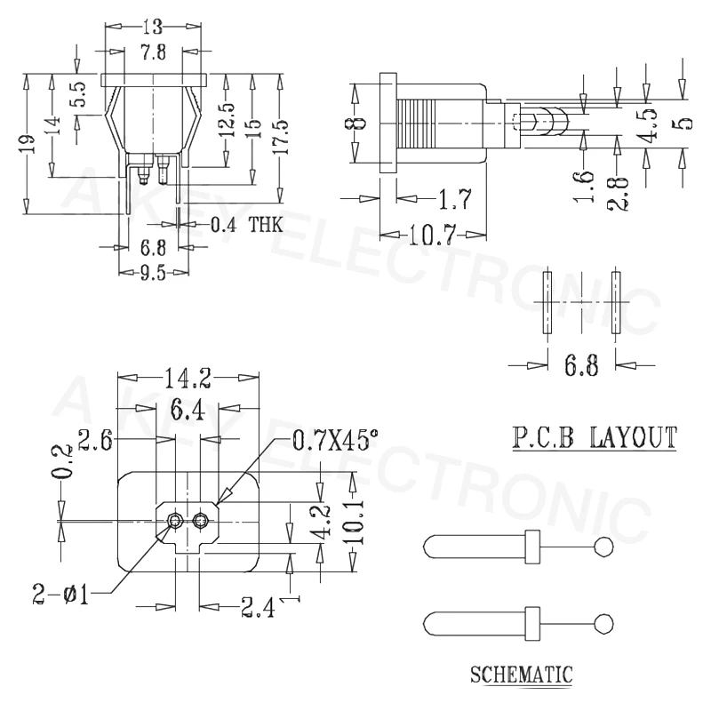 DC-074 Double - core needle DC audio jack 4 pins Power Jack for laptop | Switches