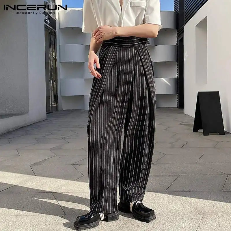 

Men Striped Pants Joggers Loose Pockets Streetwear Casual Pantalones Hombre 2022 Korean Fashion Leisure Trousers S-5XL INCERUN 7