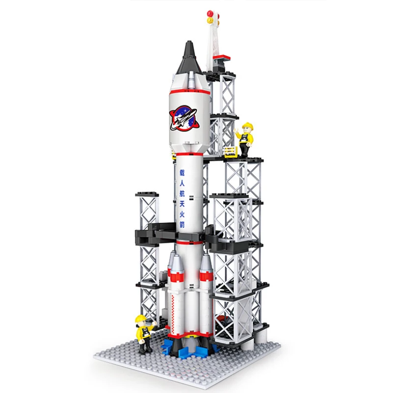 Космический челнок космическая станция несущая ракета модель DIY Строительные