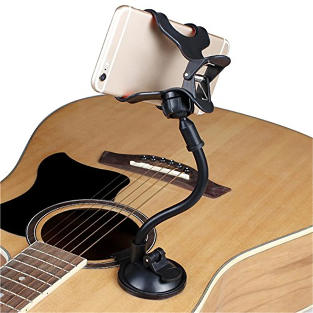 

KUE Phone Holder Stand For Guitar Street Singing Song Car Holder Sucker Suction Cups Musicians Guitar Stand Mobile Car Holder