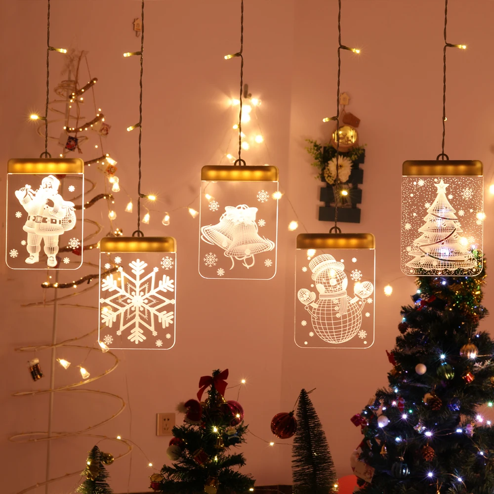 

Icicle String Modeling 3D Christmas Hanging LED Room Lights