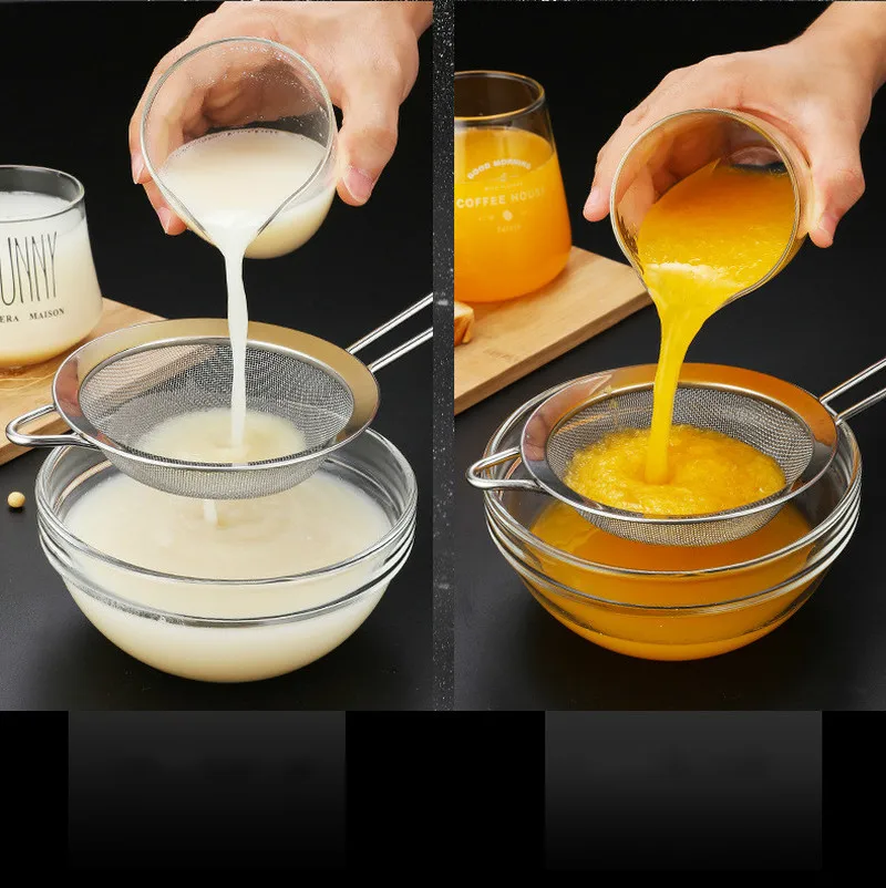 304 stainless steel kitchen tools filter oil residue foam spoon flour sieve frying pan | Дом и сад