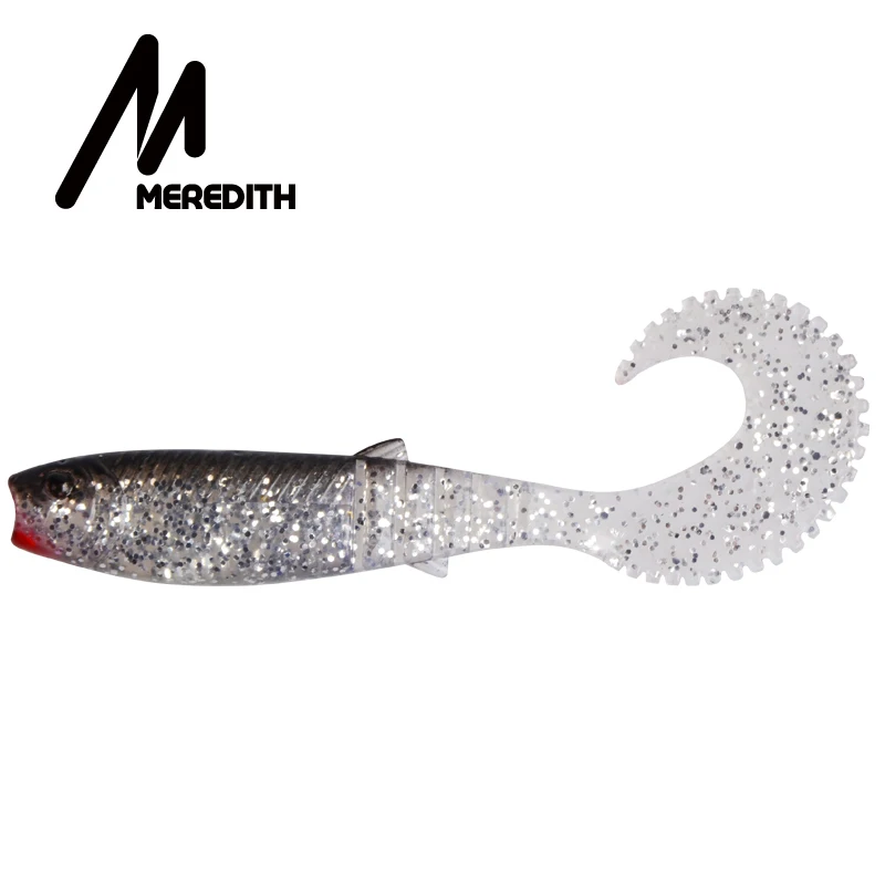 От магазина MEREDITH 9 см 4 8g 10 шт. 3D Шад приманка для приманки ловли рыбы каннибал