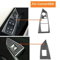 carbon fiber car window switch panel decor frame cover trim for bmw 6 series e63 e64