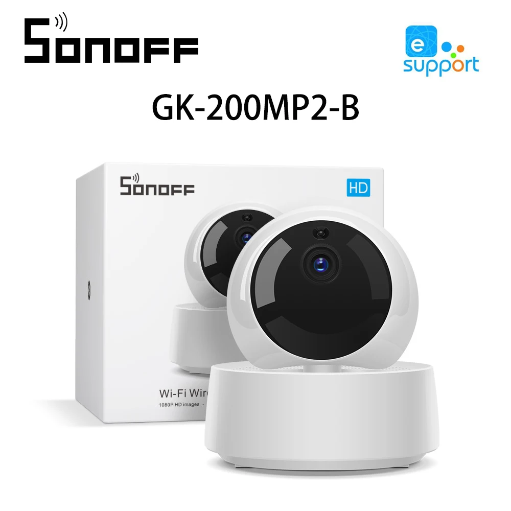 SONOFF GK-200MP2-B, умная Мини Wifi камера, беспроводная, 1080 P, HD IP камера, 360 IR, ночное видение, детский монитор, камера наблюдения s