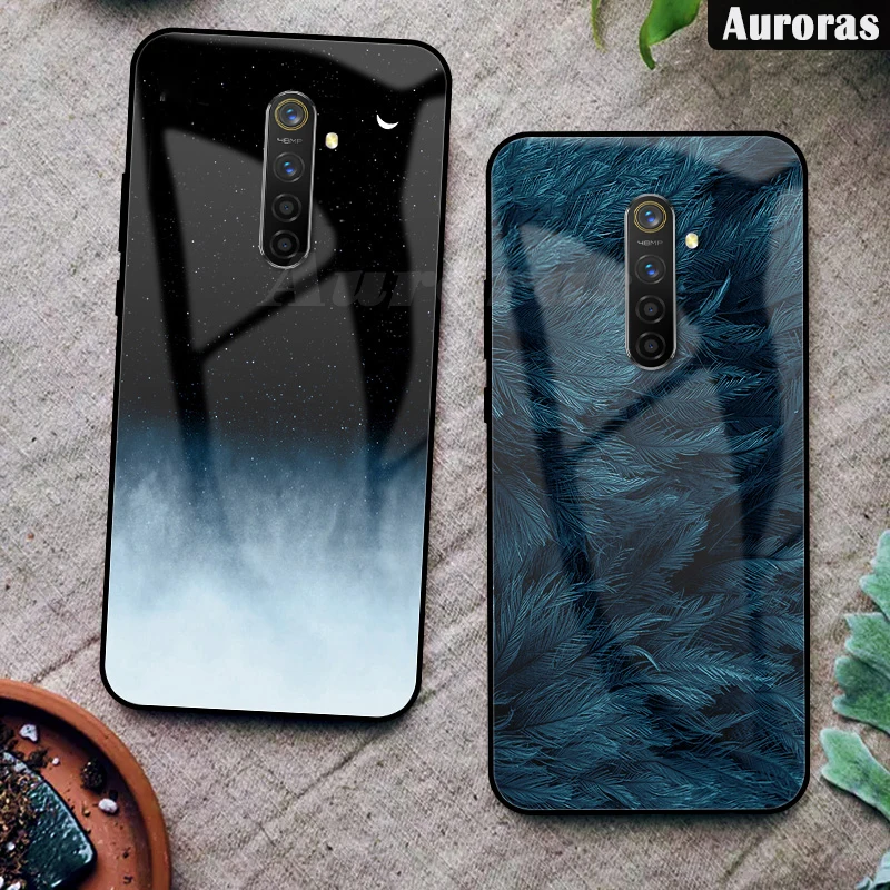 Чехол Auroras из закаленного стекла для Realme X2 Pro мягкий ударопрочный чехол ТПУ с