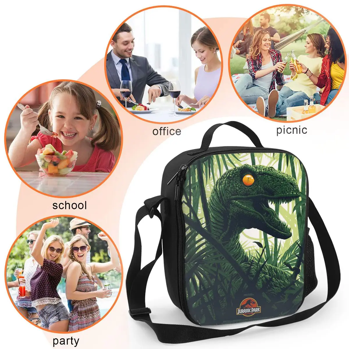 Ланч-бокс с динозавром парка Юрского периода для мальчиков Мультяшные сумки