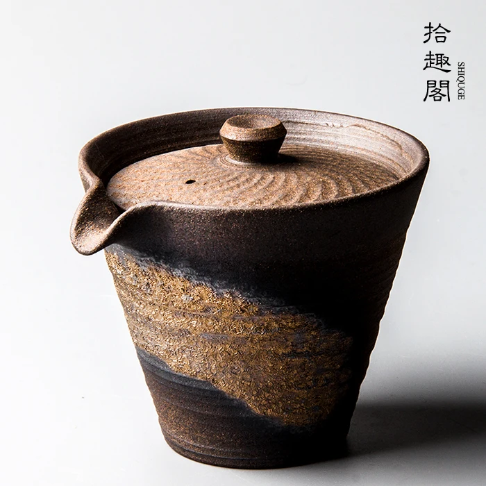 

★handmade coarse pottery ceramic teapot hand grasp pot of tea tea to burn hand grasp tureen restoring ancient ways