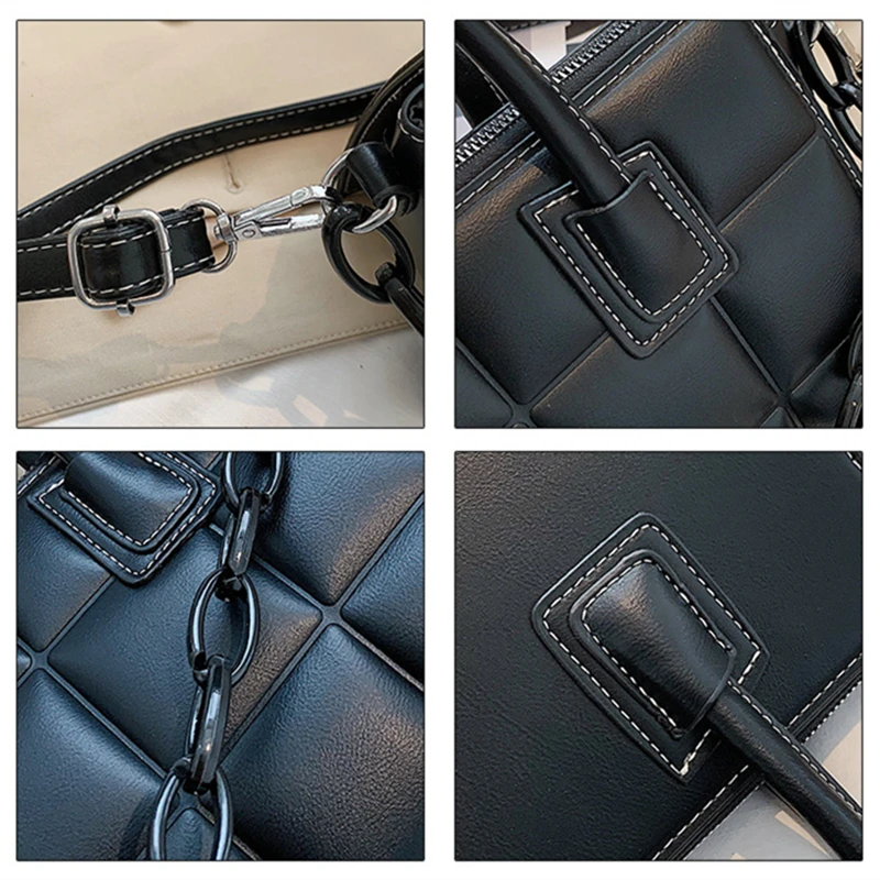 

Retro Chain Handbag 2021 High Quality PU Leather Women Designer Shoulder Messenger bag Crossbody Bag Ladies Purses and Handbag