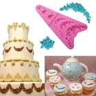 Рельефная силиконовая форма в форме цветка, Сахарная паста, 3D, сделай сам, фотоформа для помадки, шоколадного торта, забора, форма для кухни, инструмент для жидкого торта