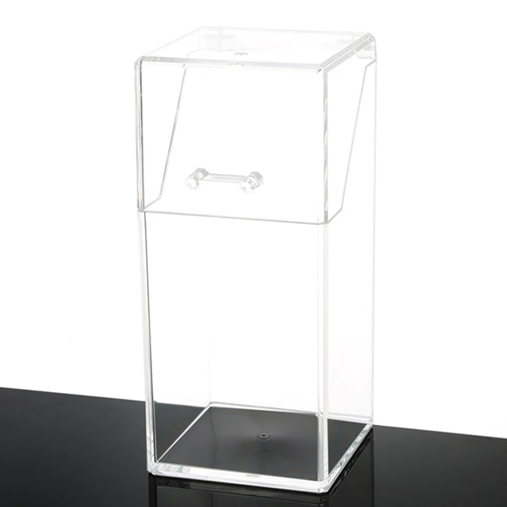 

Acrylic Clear Makeup Brush Storage Makeup Pearl Box Rack With Cover Transparent Plastic Makeup Organizer Cosmetic Tool Holder