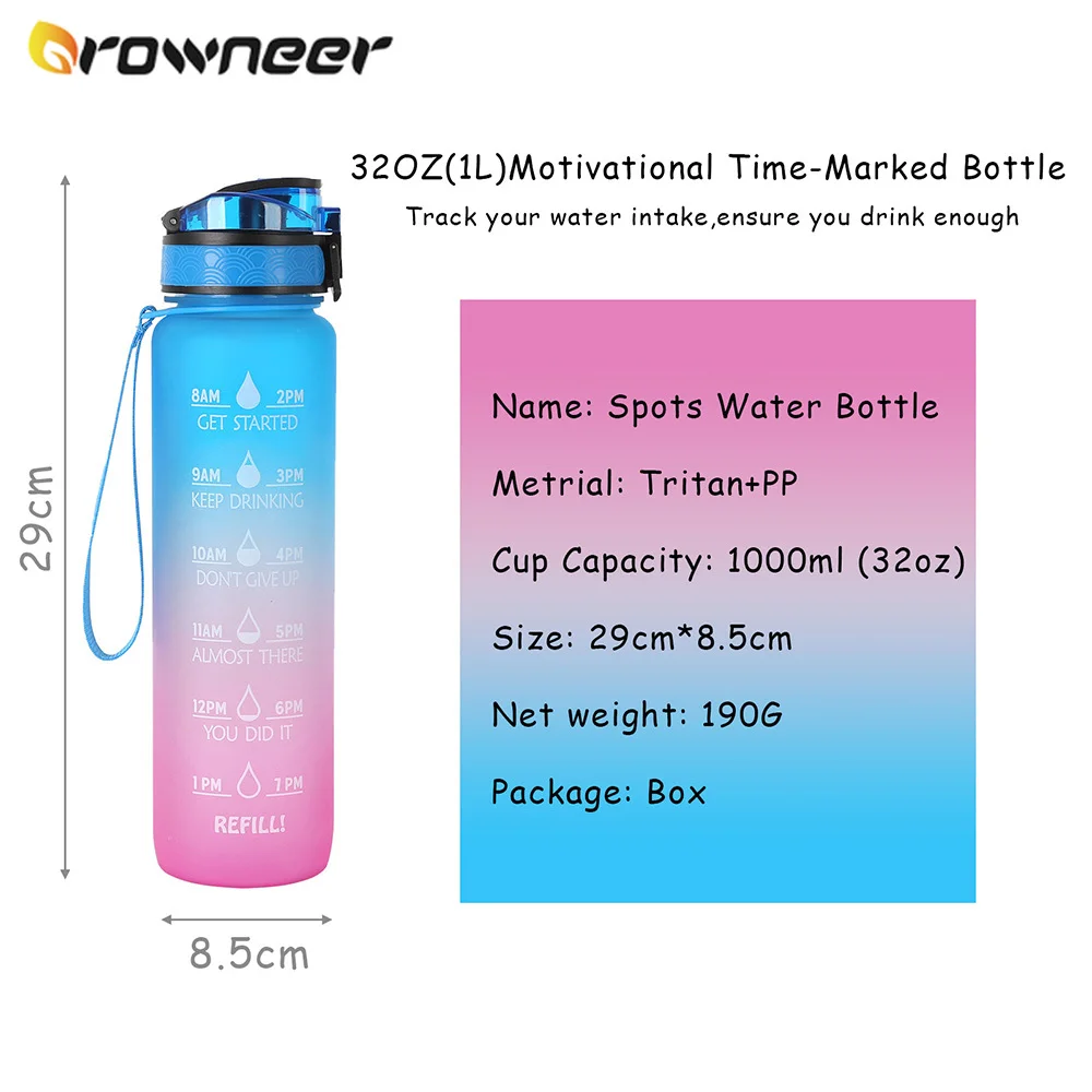 Бутылка для воды из тритана 1 л|Бутылки воды| |