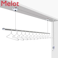 clothes hanger lifting hand cranking single rod type cool down clothes double quilt rod type stainless steel