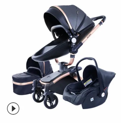 Детская коляска вращающаяся на 360 градусов брендовая детская 2 в 1 3 кожаная из