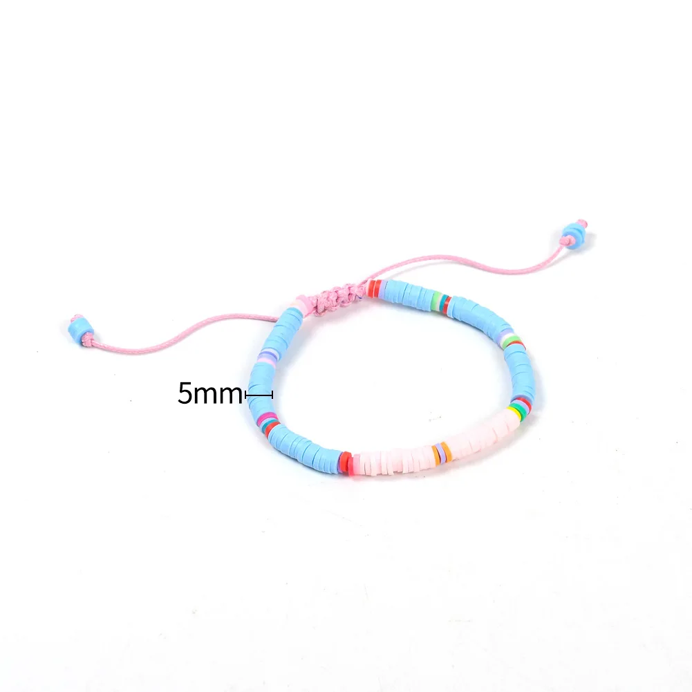 Новый Модный Цветной регулируемый эластичный браслет ручной работы из