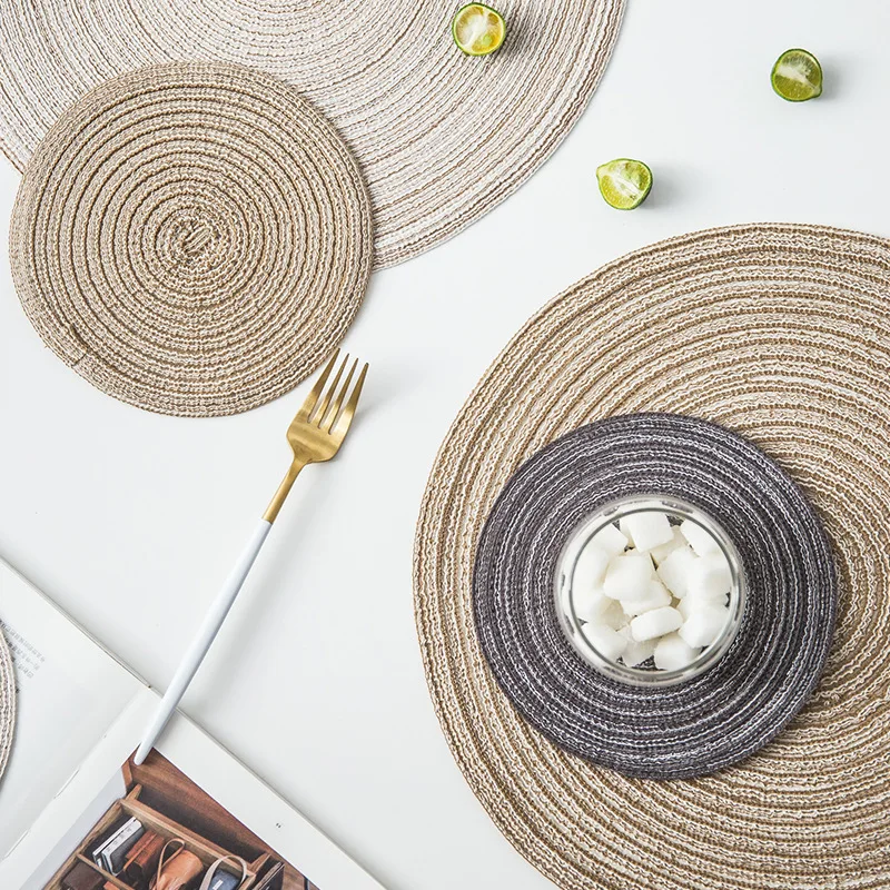 38 см Отель Ресторан круглый рами placemate японский анти скальдинг теплоизоляционная