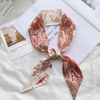 2021 new 26 letters hairbands silk scarf small scarf ribbon tarot constellation luxury bag scarf for women girl 100cm6cm