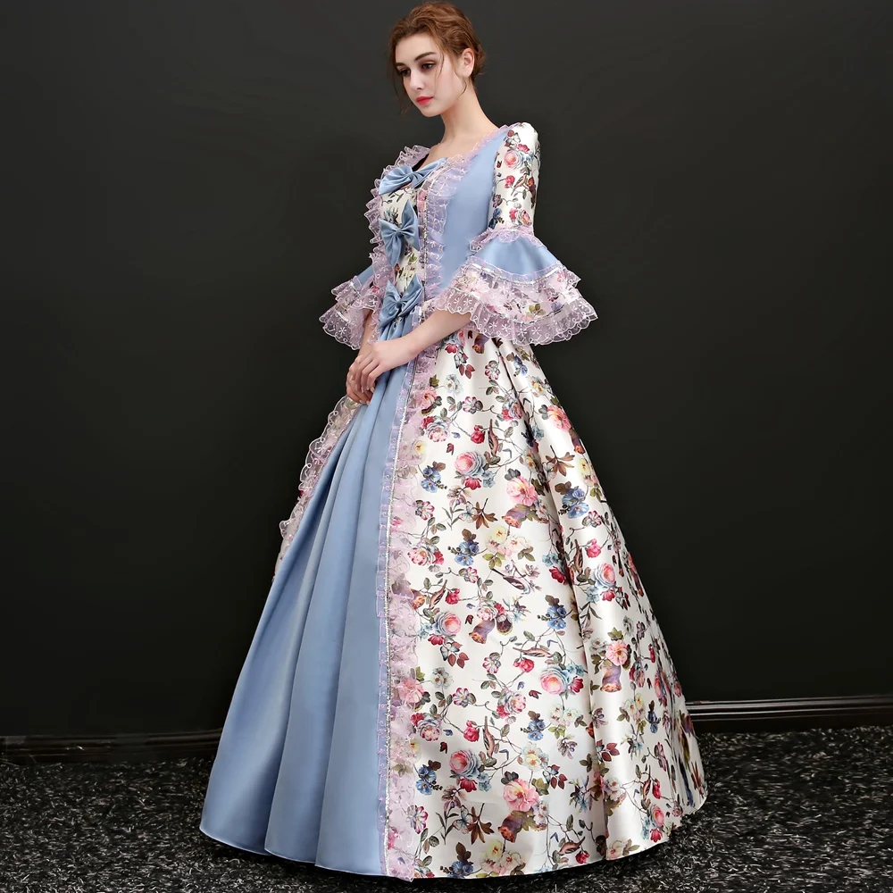 Бальное платье Rococo в стиле барокко Марии-Антуанетты викторианское 18 века эпохи