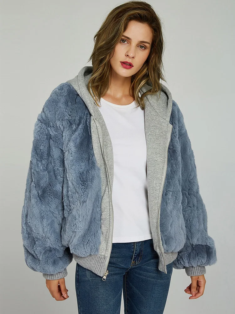 Женское пальто с мехом кролика двухсторонняя парка зимняя куртка 2020 женские