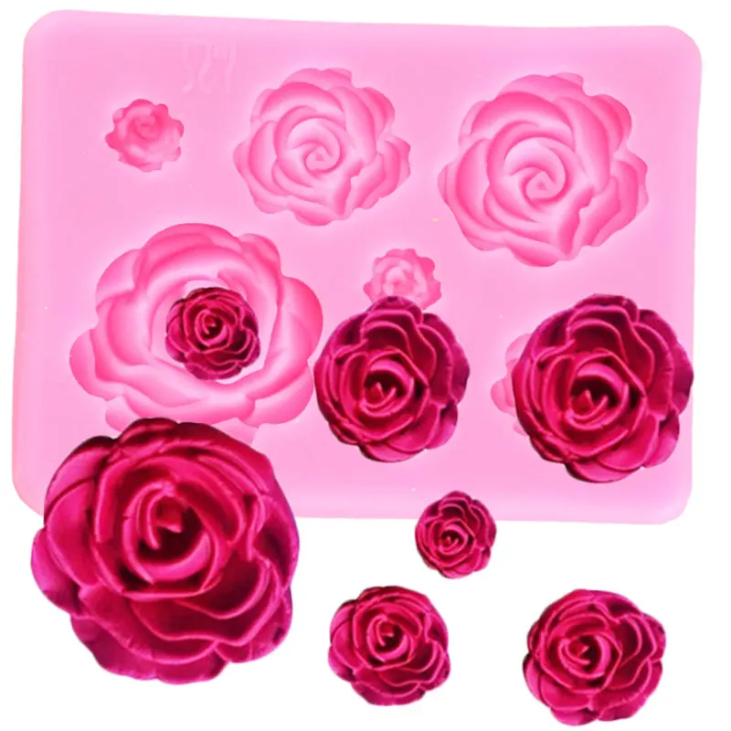 Sugarcraft Rose силиконовые формы в виде цветка шоколадные конфеты Confeitaria форма для