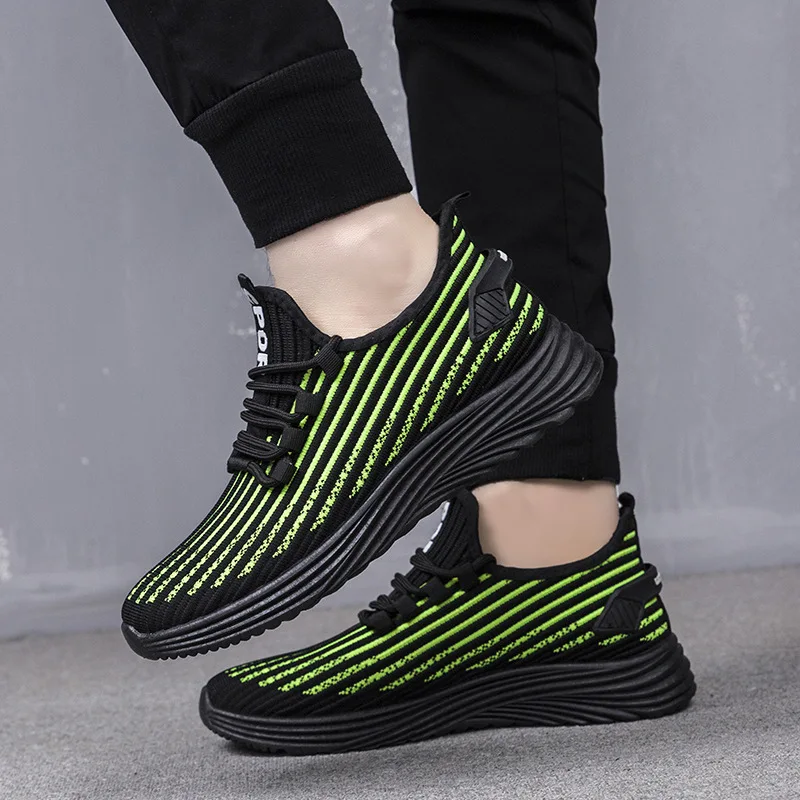 

New Men's Shoes Non-slip Lightweight Fashion Student Running Shoes Men's Wear-resistant Breathable Fly Woven Men's Sports Shoes