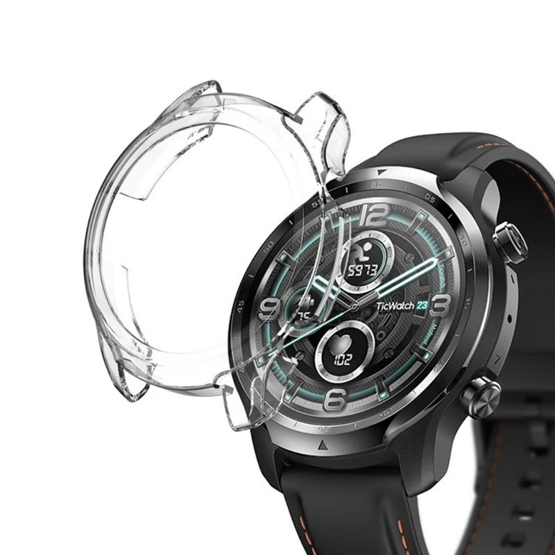 

Full Coverage Protective Cover For -Ticwatch pro3 Plating TPU Case For -Ticwatch pro3 Smartwatch Protector Frame Shell