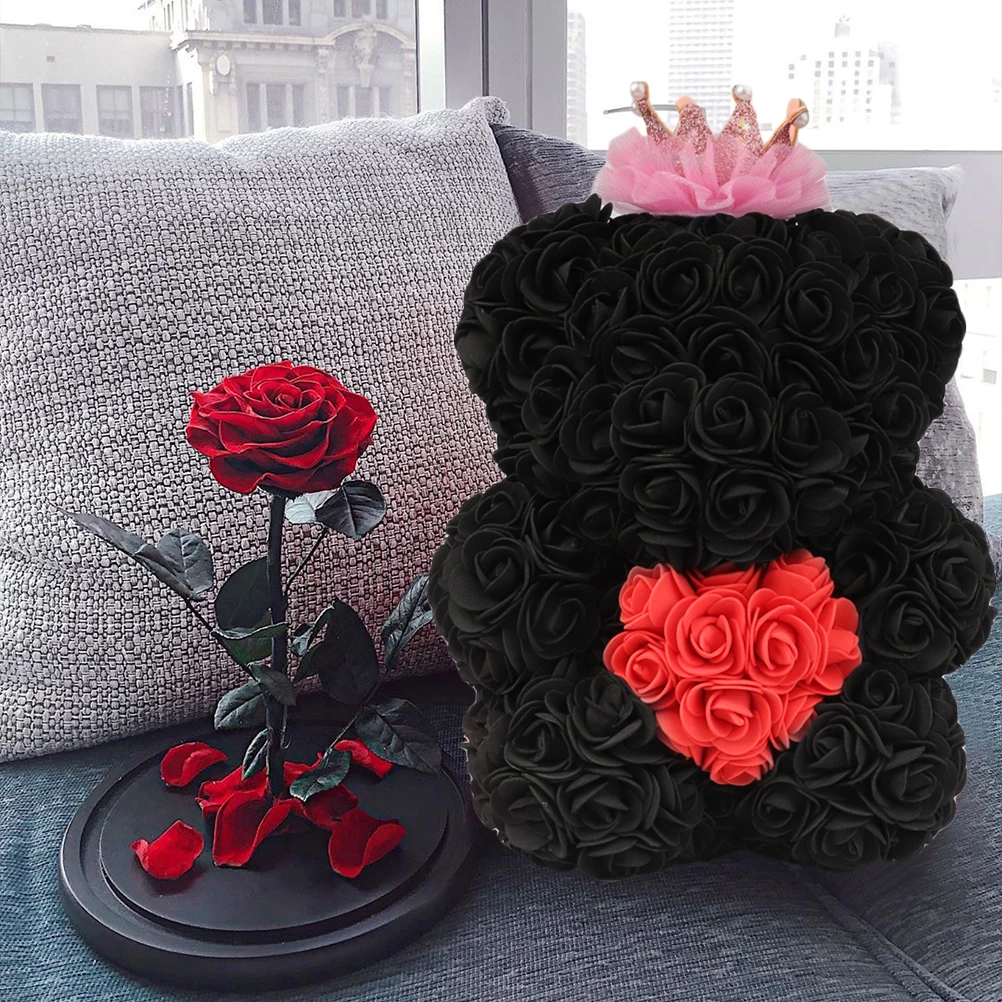 

Rose Bear Romantic Flower Bear Teddy Bear Rose Flower for Anniversary Valentine's Day Mother's Day Christmas Thanksgiving Gift