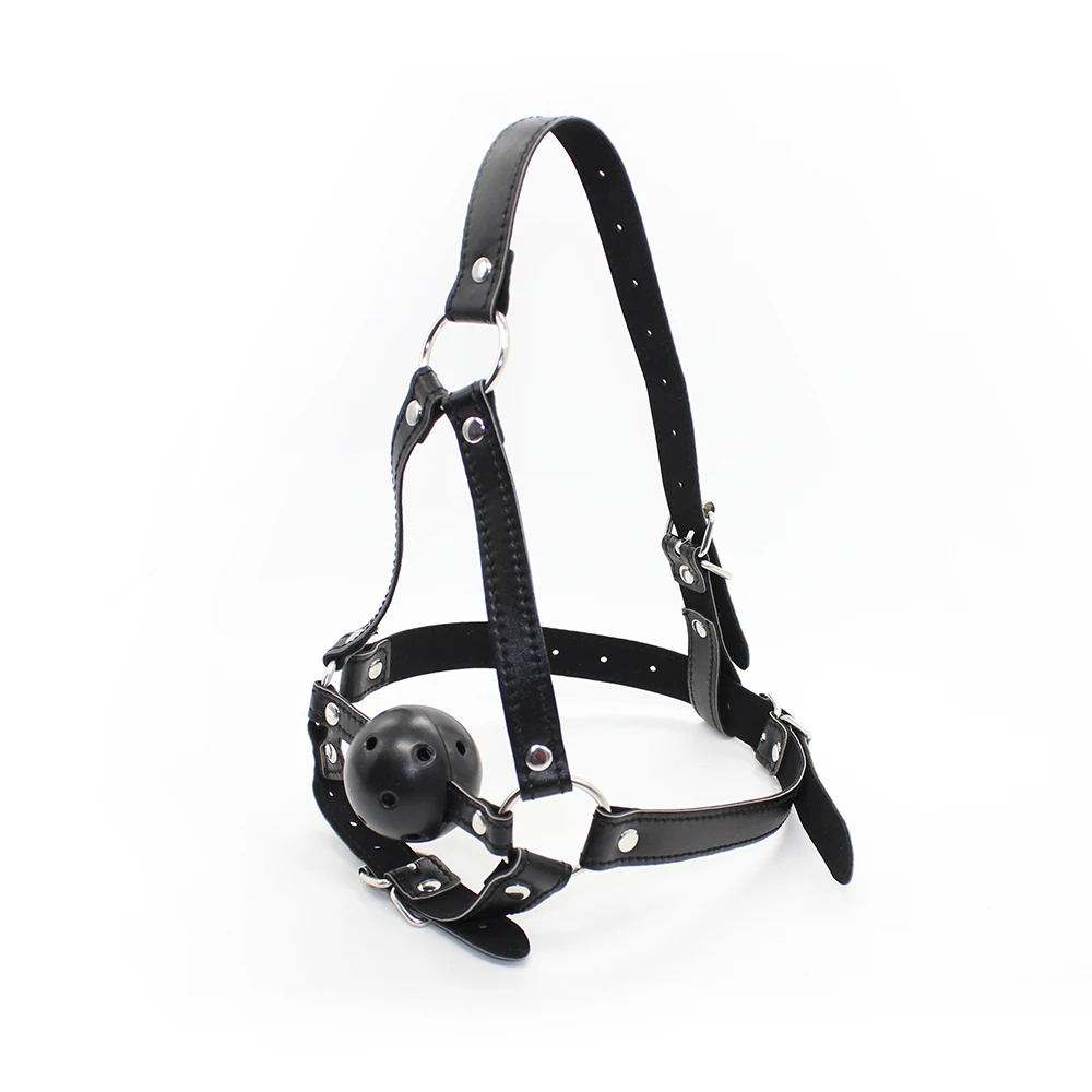 Тьерри повязка на голову Связывание открытый рот кляп удерживающий твердый мяч