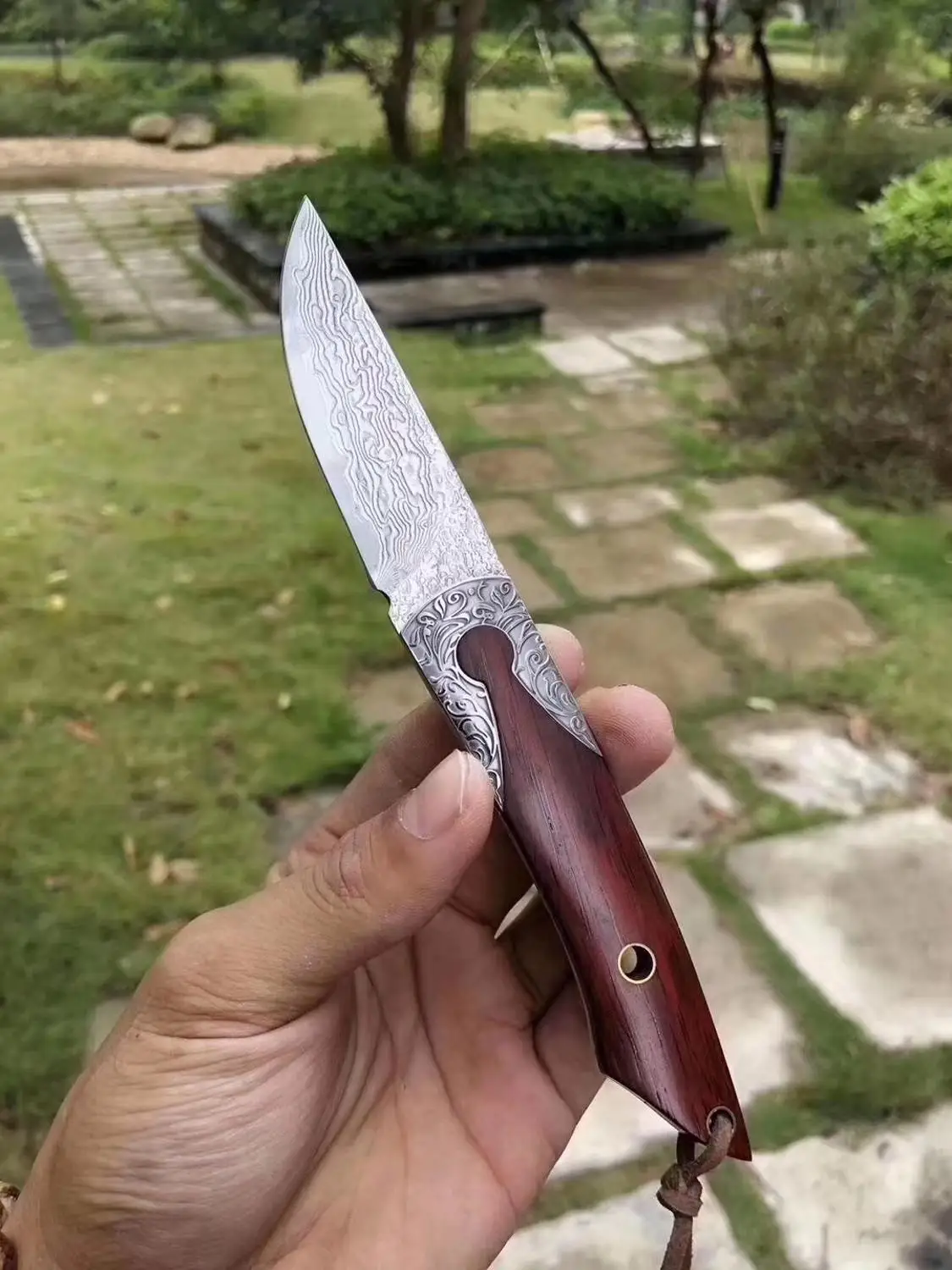 VG10 дамасский клинок ручной работы стальные фиксированные ножи стальной нож