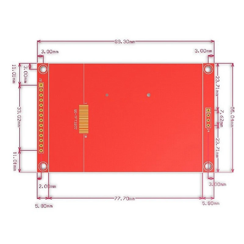 3 2 дюймов 320X240 Spi серийный Tft ЖК-модуль Дисплей Sn с контактной панелью Драйвер Ic