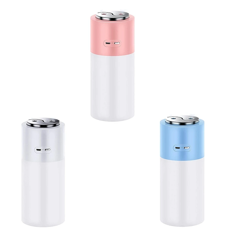 

Cool Mini Humidifier Mini Dual Sprayer Humidifier with Cotton Sticks Night Light for Home Office Baby Bedroom