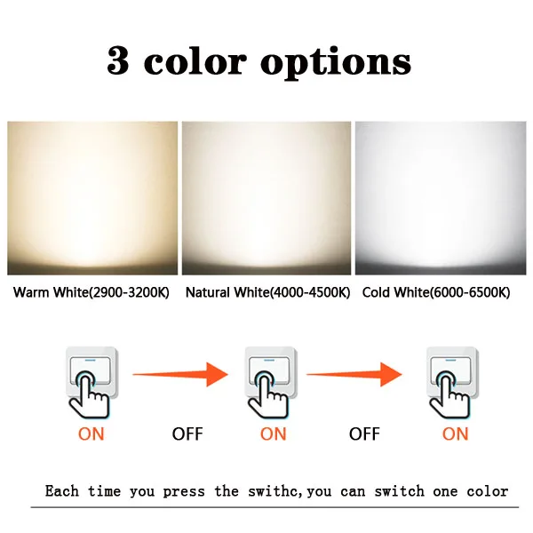 3 option Color Ультра яркий круглый светодиодный вниз светильник, 3 Вт, 5 Вт, 7 Вт, 9 Вт, 12 Вт, 15 Вт, 18 Вт, Алюминий AC110V 220V светодиодный вниз светильник потолочное утопленное пятно светильник - Emitting Color: 3 option Color