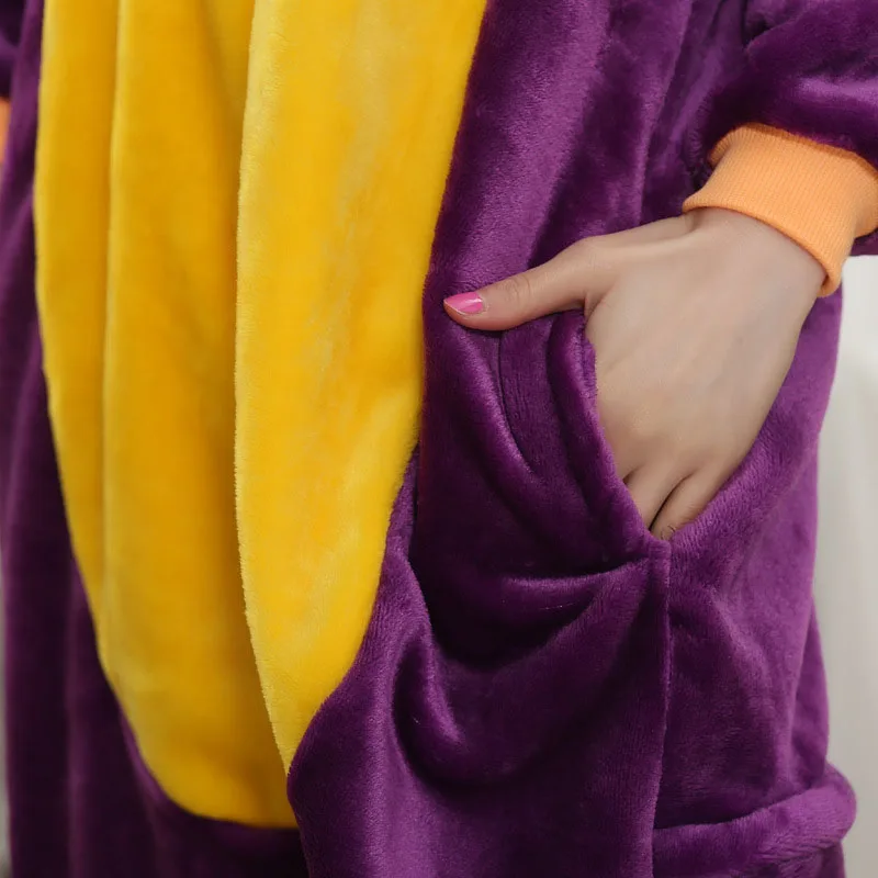 Женская пижама комбинезон в виде дракона унисекс фиолетовый наряд для взрослых