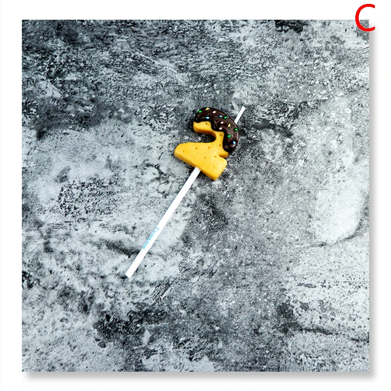 Высокая имитация шоколадное печенье номера свечей для детей 0 1 2 3 4 5 6 7 8 9 свечи дня