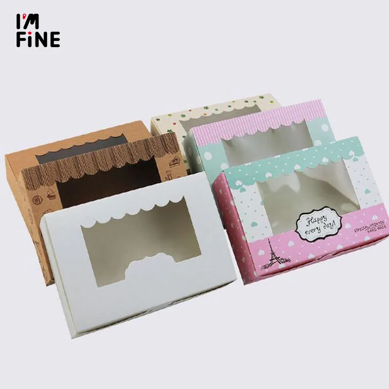 

Коробка из крафт-бумаги с окошком, коробка для торта с окошком из ПВХ, мыло ручной работы/Куклы/игрушки/кексы розовая упаковочная коробка с о...