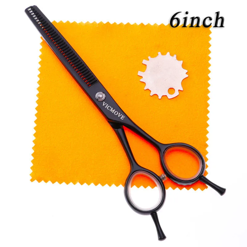 1 pcs VICMOVE 5," /6" ножницы для волос Профессиональные Парикмахерские ножницы набор резка+ истончение профессиональные барберские ножницы серебро и черный - Цвет: 1 pcs