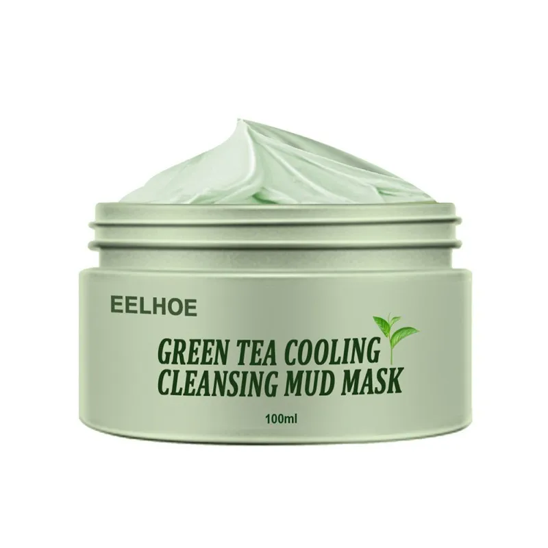 

Green Tea Ice Cleansing Mud Mask Shrink Pores Acne Scar Removal Blackheads Oil Control Cream Anti-Acne Face Cream Skin Care