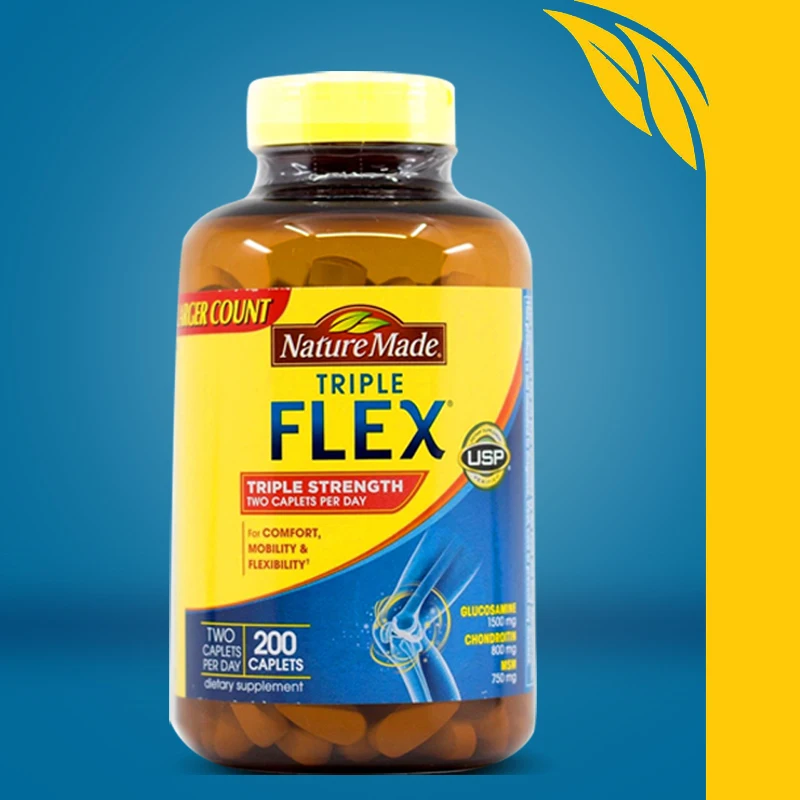 

Nature Made FLEX Glucosamine, Chondroitin For Comfort Mobility & Flexibility 200 Pcs
