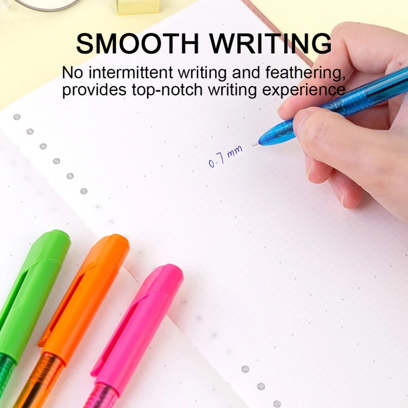 

Deli Medium Oil Pen 0.7mm 4pcs/bag tungsten carbide ball pen tip not easy to break ink pen holder with pen cap low viscosity ink