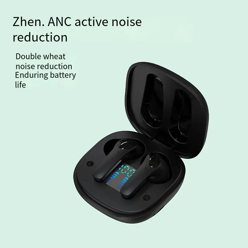

Active Noise Cancelling Bluetooth-compatible 5.1 Earphone TWS True Wireless Earbud Hi-Fi Audio Gaming Headphone Touch Control