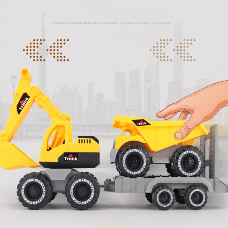 Classic Baby Simulation Engineering Car Toy Excavator Bulldozer Model Tractor Dump Truck Mini for Kid Boy Gift | Игрушки и хобби