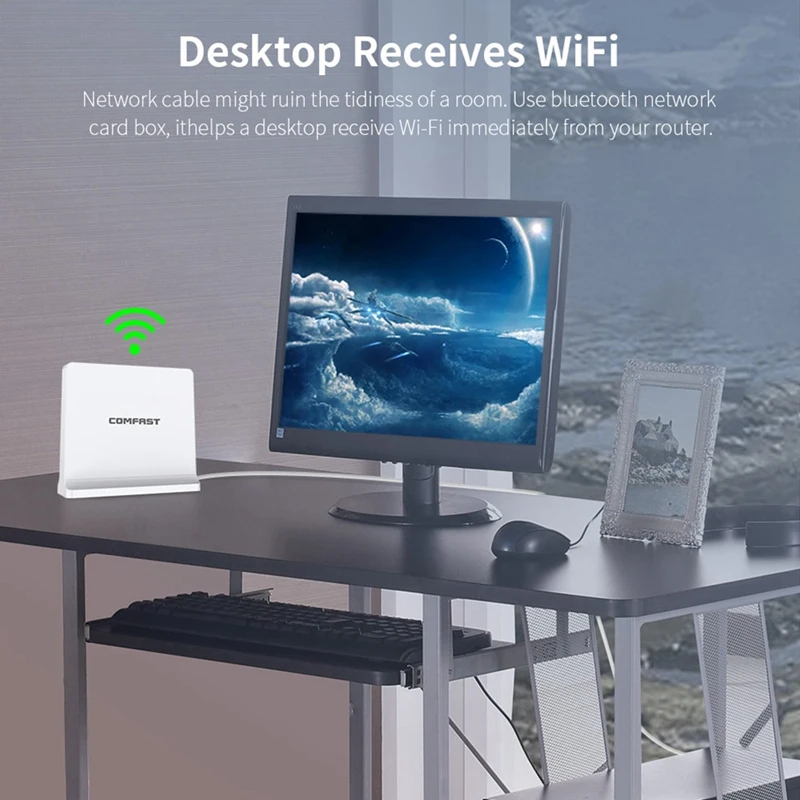 

963B Gigabit Dual-Band USB Wireless Network Card 2.4GHz +5.8GHz 1300M Bluetooth Wifi Combo Computer Receiver