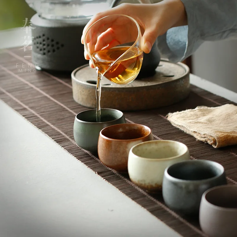 Набор керамических чайных кружек 5 чашек набор китайских кунг фу посуда для