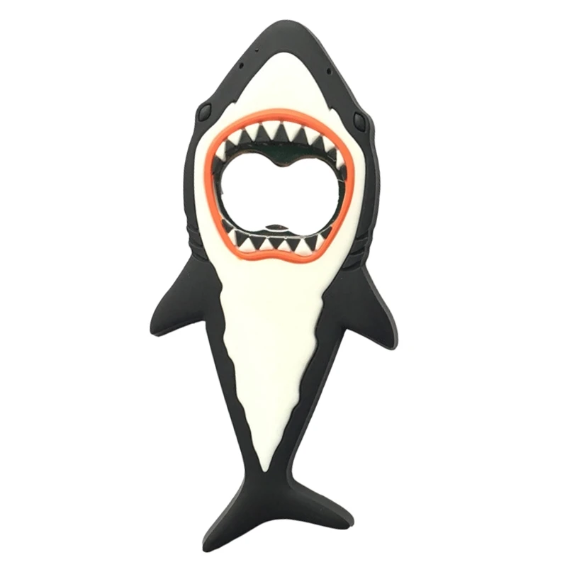 Магнитный силиконовый металлический Открыватель для бутылок в форме акулы не