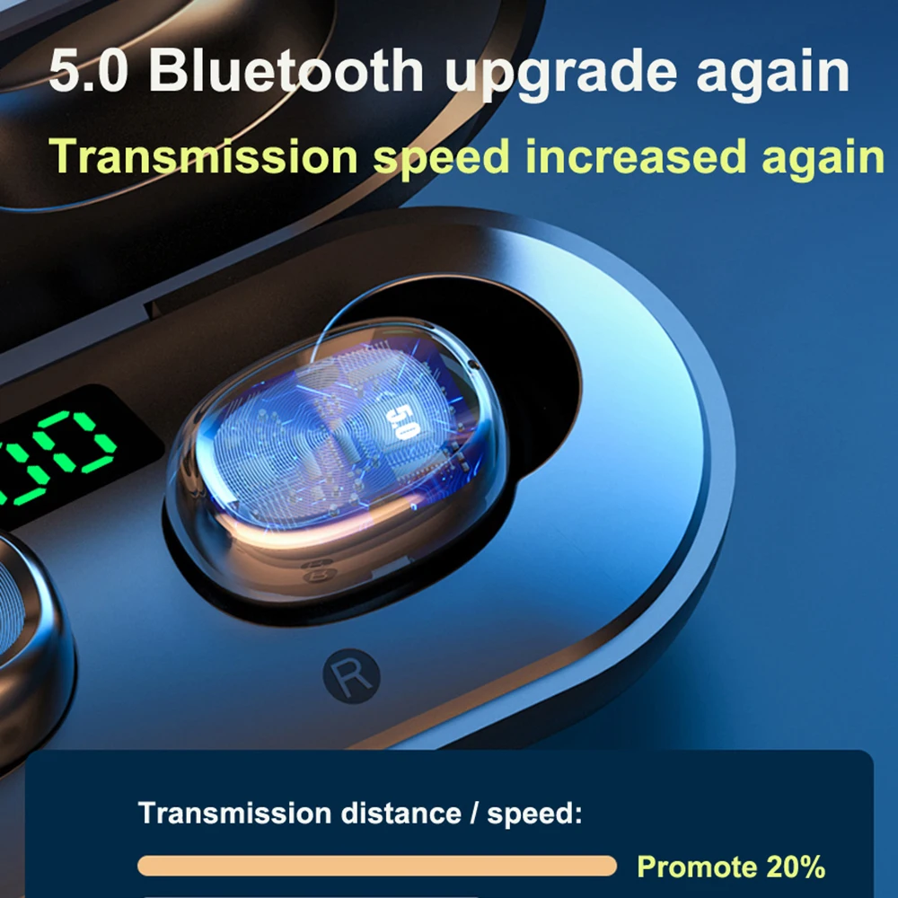 TWS стереонаушники B5 с поддержкой Bluetooth 5 0 и ЖК дисплеем|Наушники гарнитуры| |