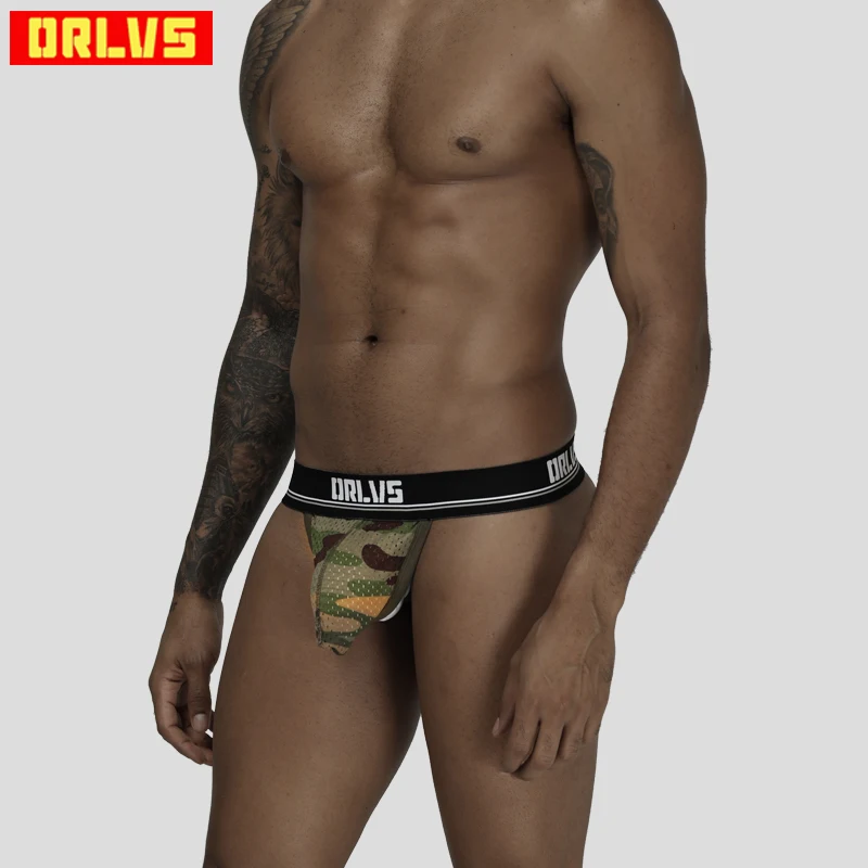 

ORLVS Brand sexy gay g string cueca tanga hombre penis pouch lingerie jockstrap men underwear sissy panties men thong