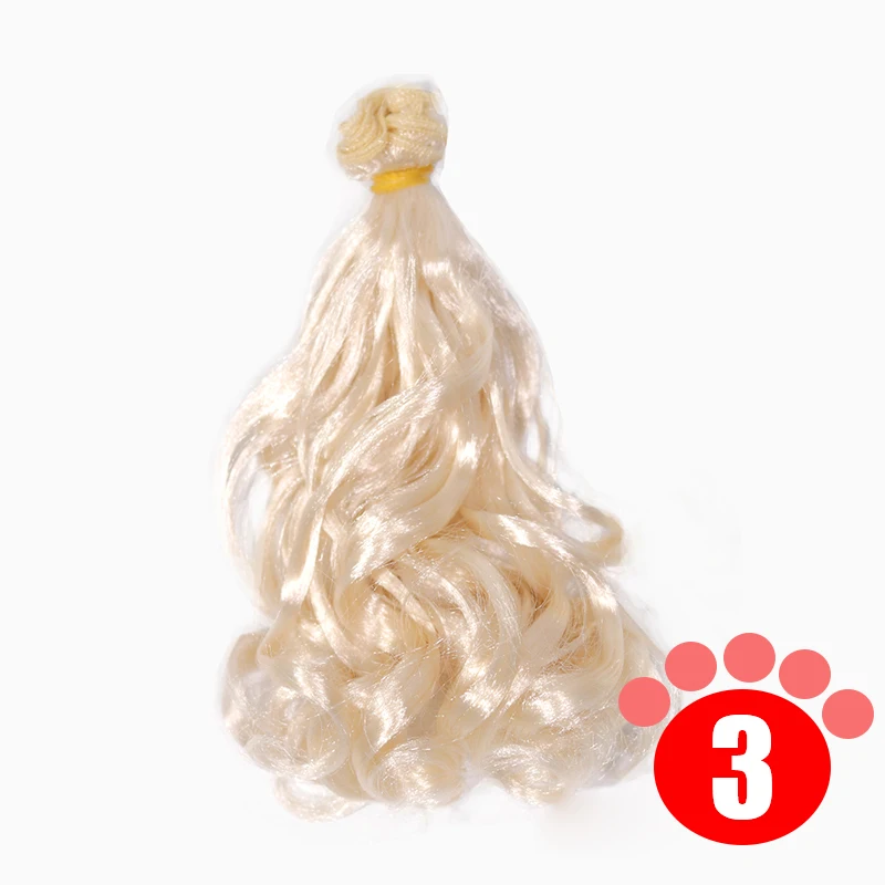 Msiredoll-pelucas rizadas de imitaci&oacute;n de mohair, postizo de 15cm para mu&ntilde;eca 1/3 BJD/SD, t&iacute;o Blyth, DIY, mu&ntilde;eca de pelo suave de seda de leche Fapai-3