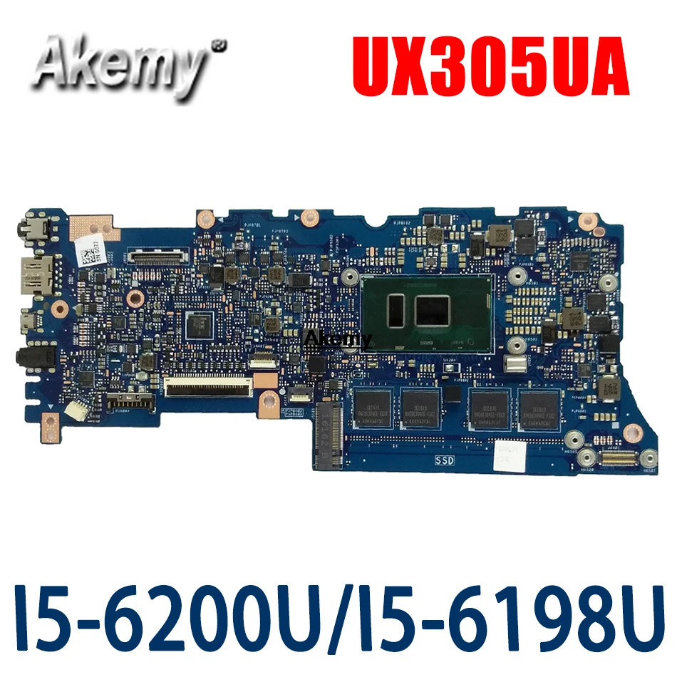 

Материнская плата Akemy UX305UA для ноутбука Asus UX305UA UX305U U305U, системная плата 100%, тест ОК, I5-6200U 8GB-RAM