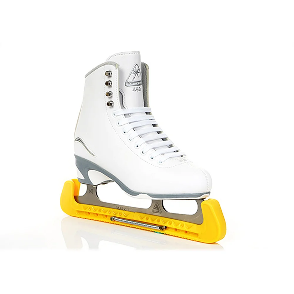 

1 Pair Ice Guards Adjustable Ice Walking Guards Ice Hockey Figure Protector Covers (Yellow)